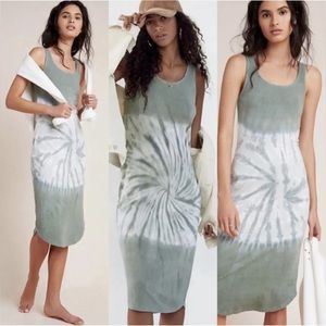 Saturday Sunday by Anthropologie Green Tye Dye Dress